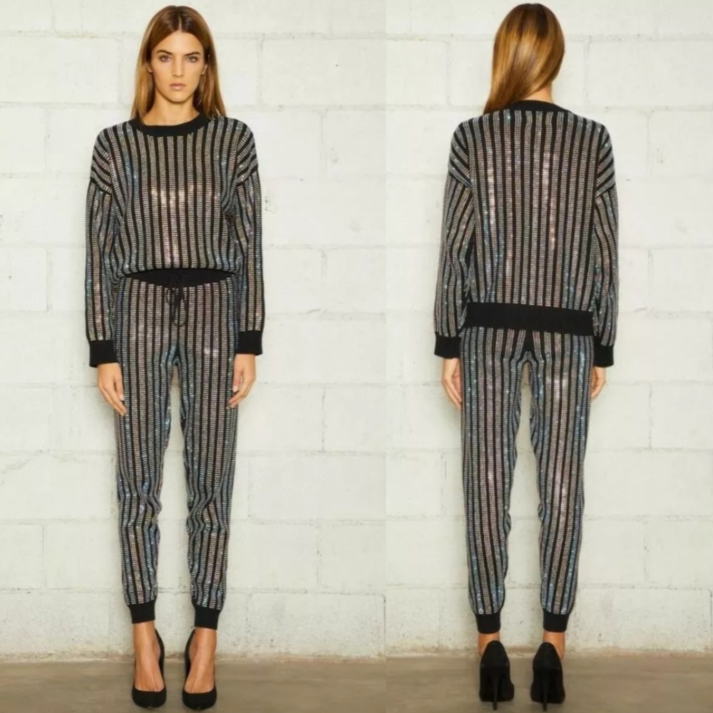 RTA rhinestone tracksuit - medium